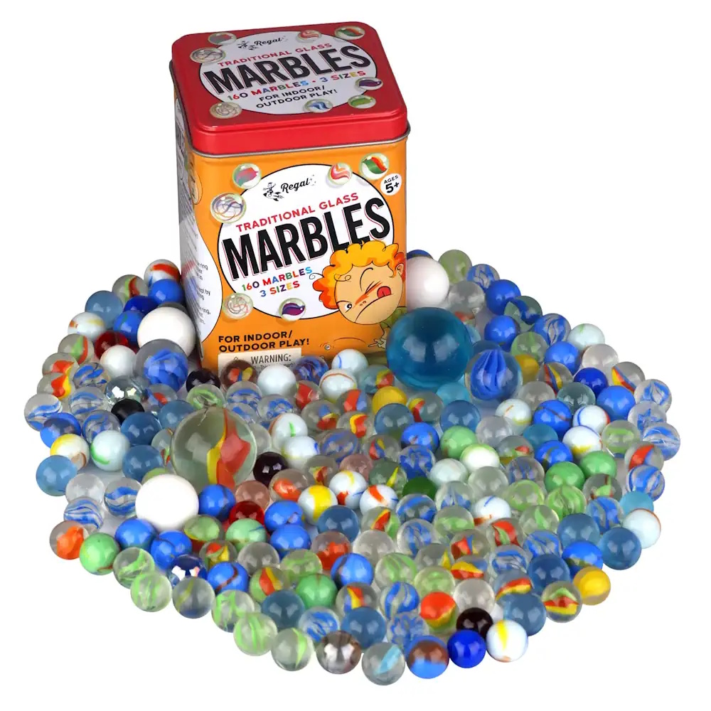 Glass Marbles w/ Tin